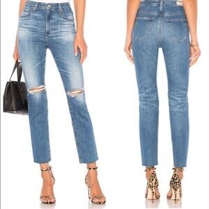 AG Adriano Goldshmied AG-ED Denim The Isabelle High Rise Straight Crop Jean 25R